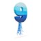 Number 9 Pull String Pinata for Boys 9th Birthday Party, Ombre Blue (16.5 x 11.35 x 3 in)